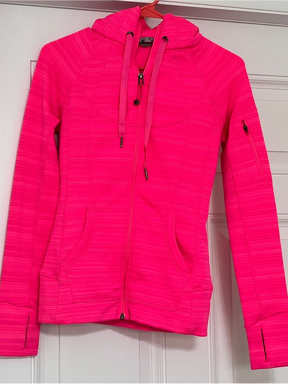 Athleta • pink workout jacket hoodie XXS